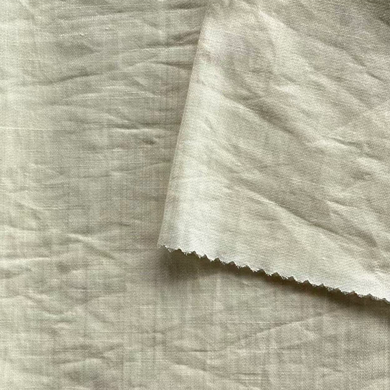 NO 6053 Kiiltävä Tencel-pellavakangas