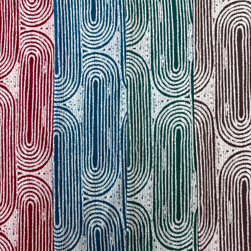 45S painettu viskoosi – Ripples